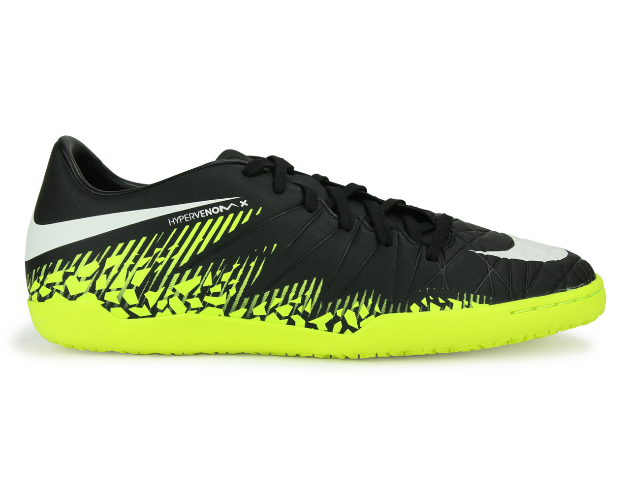 Nike Men's Hypervenom Phelon Indoor Soccer Shoes Black/White/Volt