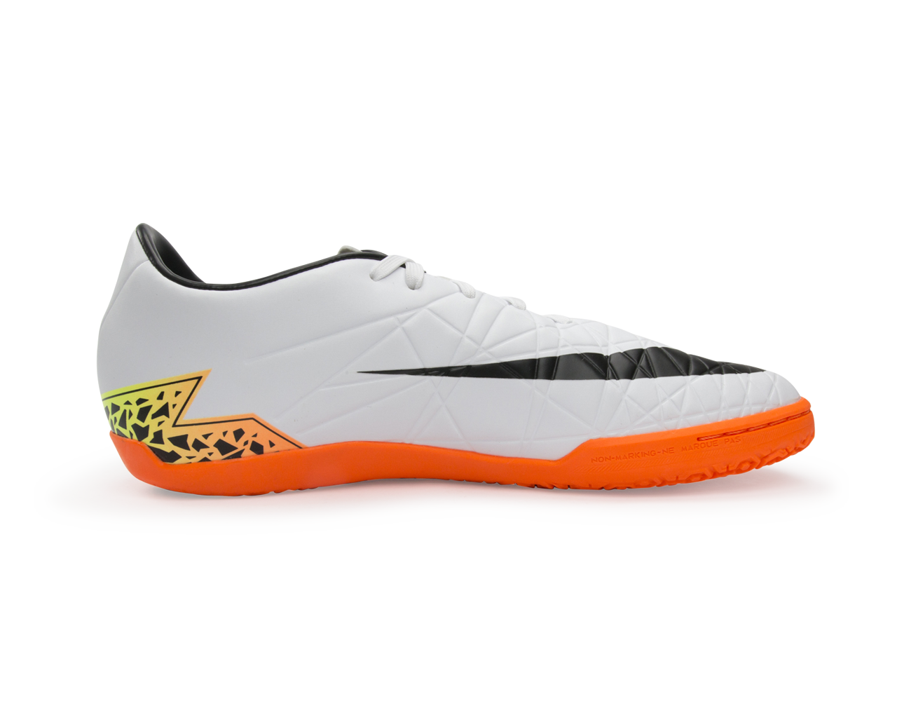 Nike Men's Hypervenom Phelon Indoor Soccer Shoes White/Black/Total Orange