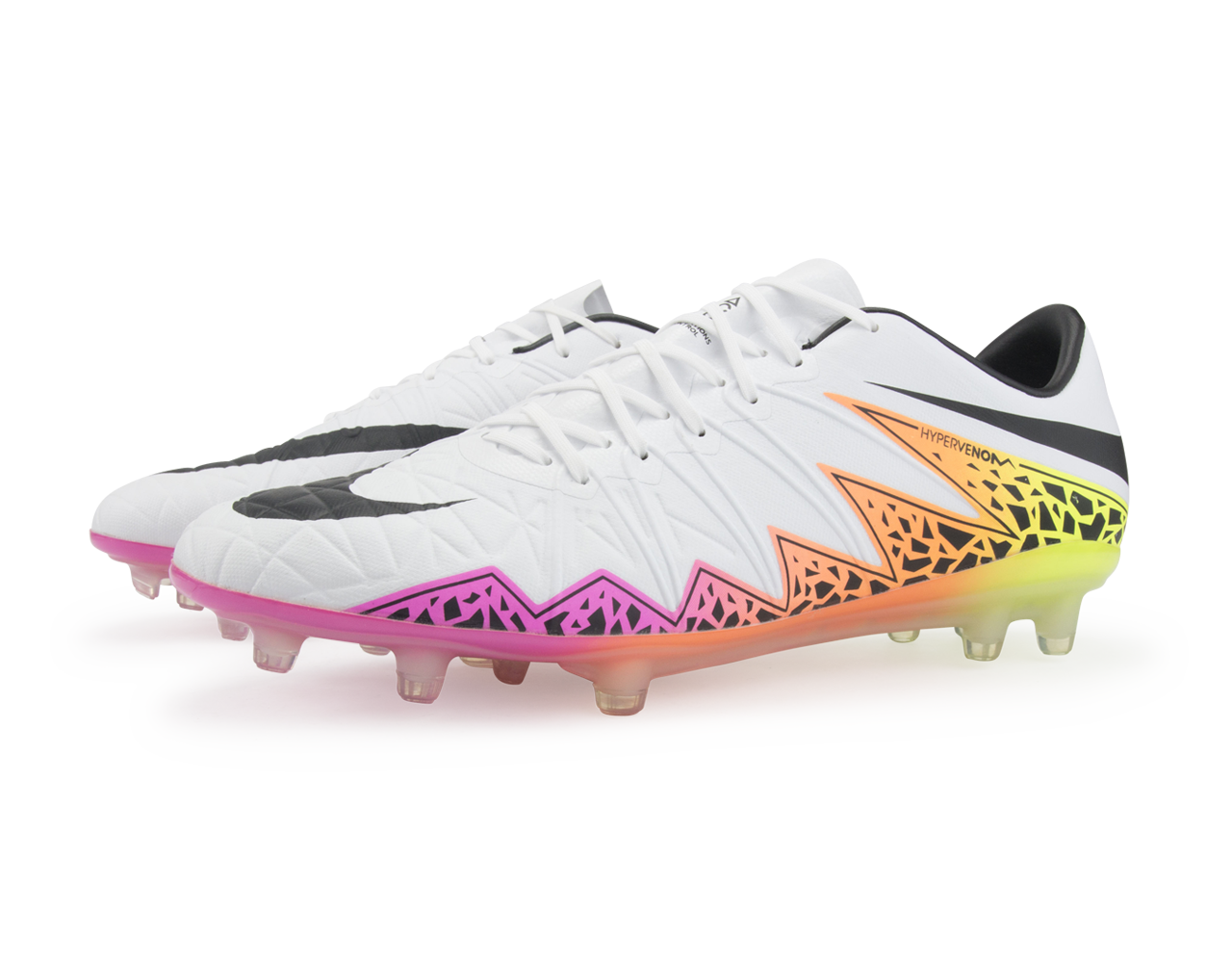 Nike Men's Hypervenom Phinish FG White/Black/Total Orange/Volt