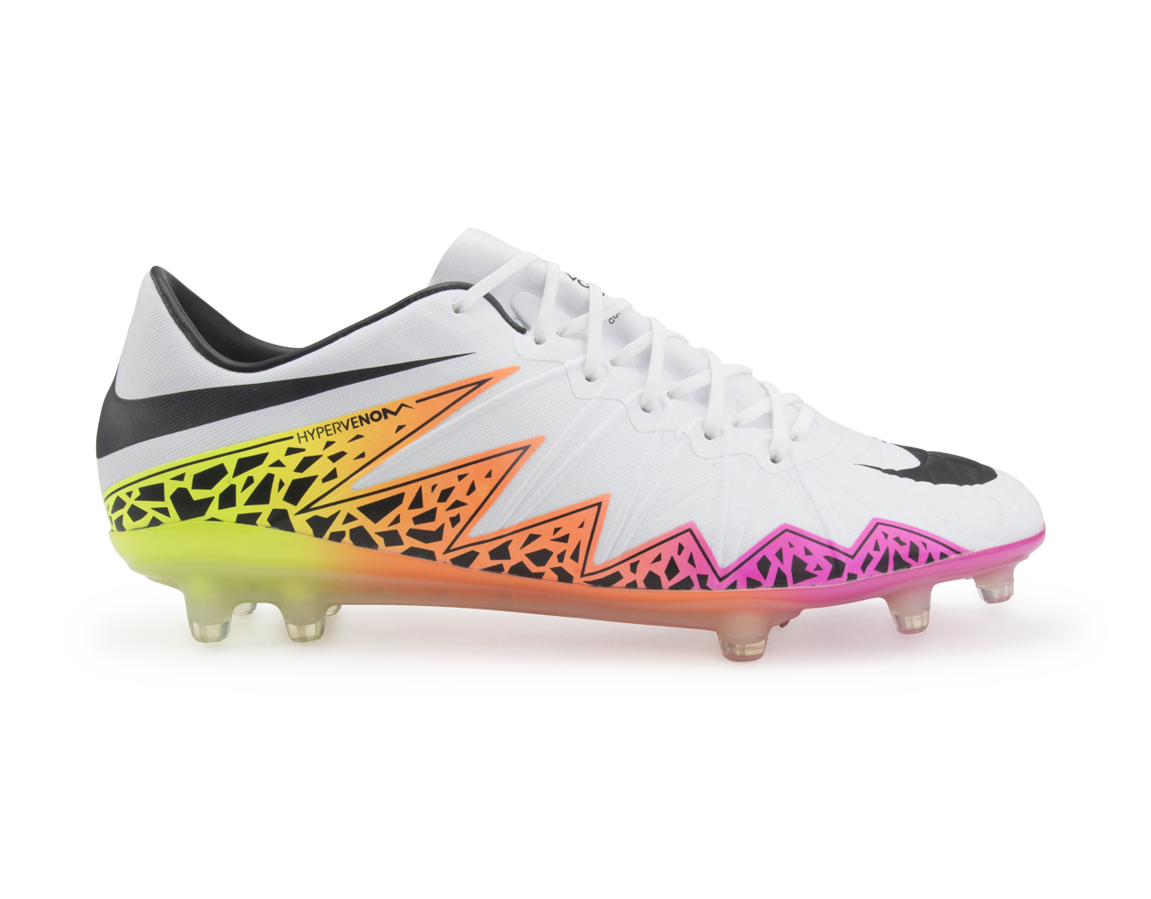 Nike Men's Hypervenom Phinish FG White/Black/Total Orange/Volt