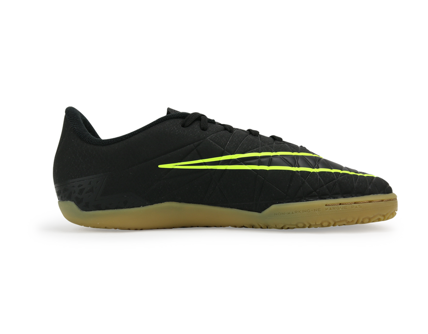 Nike Kids HypervenomX Phelon II Indoor Soccer Shoes Black/Black/Volt