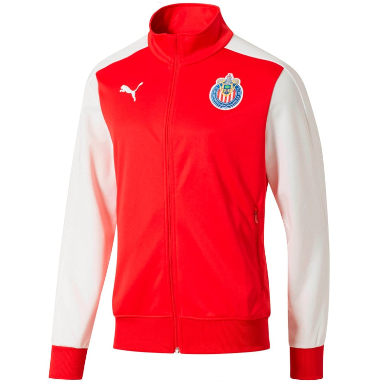 PUMA Men's Chivas T7 Jacket Red/White