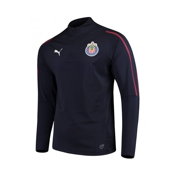 PUMA Men's Chivas 18/19 1/4 Zip Top Blue