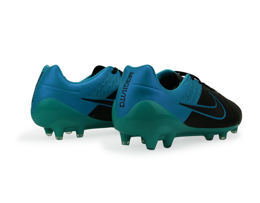 Nike Men's Magista Opus Leather FG Black/Torquoise Blue/Black