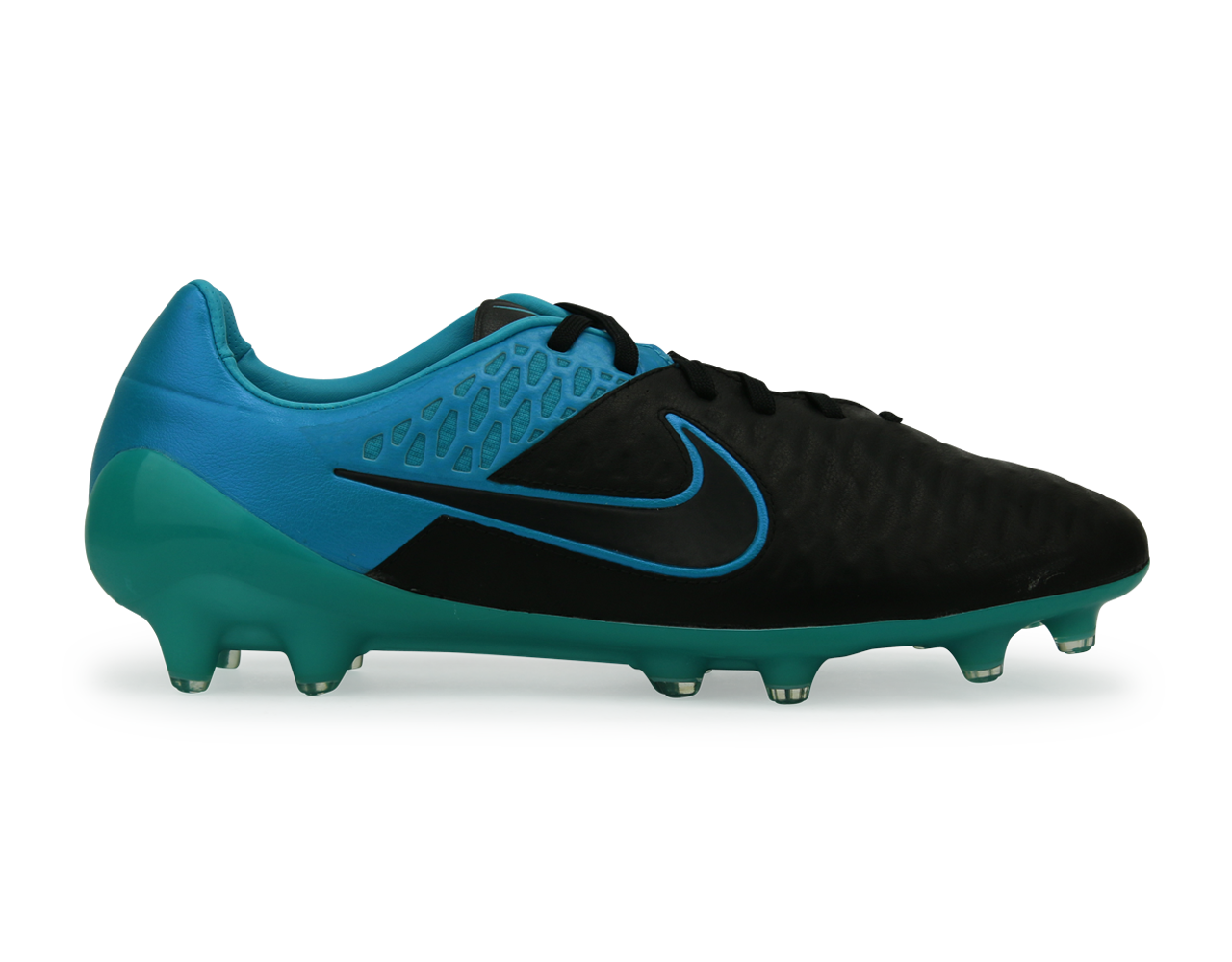 Nike Men's Magista Opus Leather FG Black/Torquoise Blue/Black