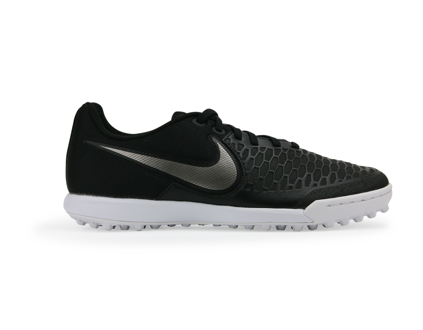 Nike Men's MagistaX Pro Turf Soccer Shoes Black/Metallic Pewter/White/Green Glow