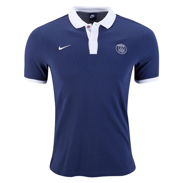 Nike Men's Paris Saint-Germain Core Polo Midnight Navy/White