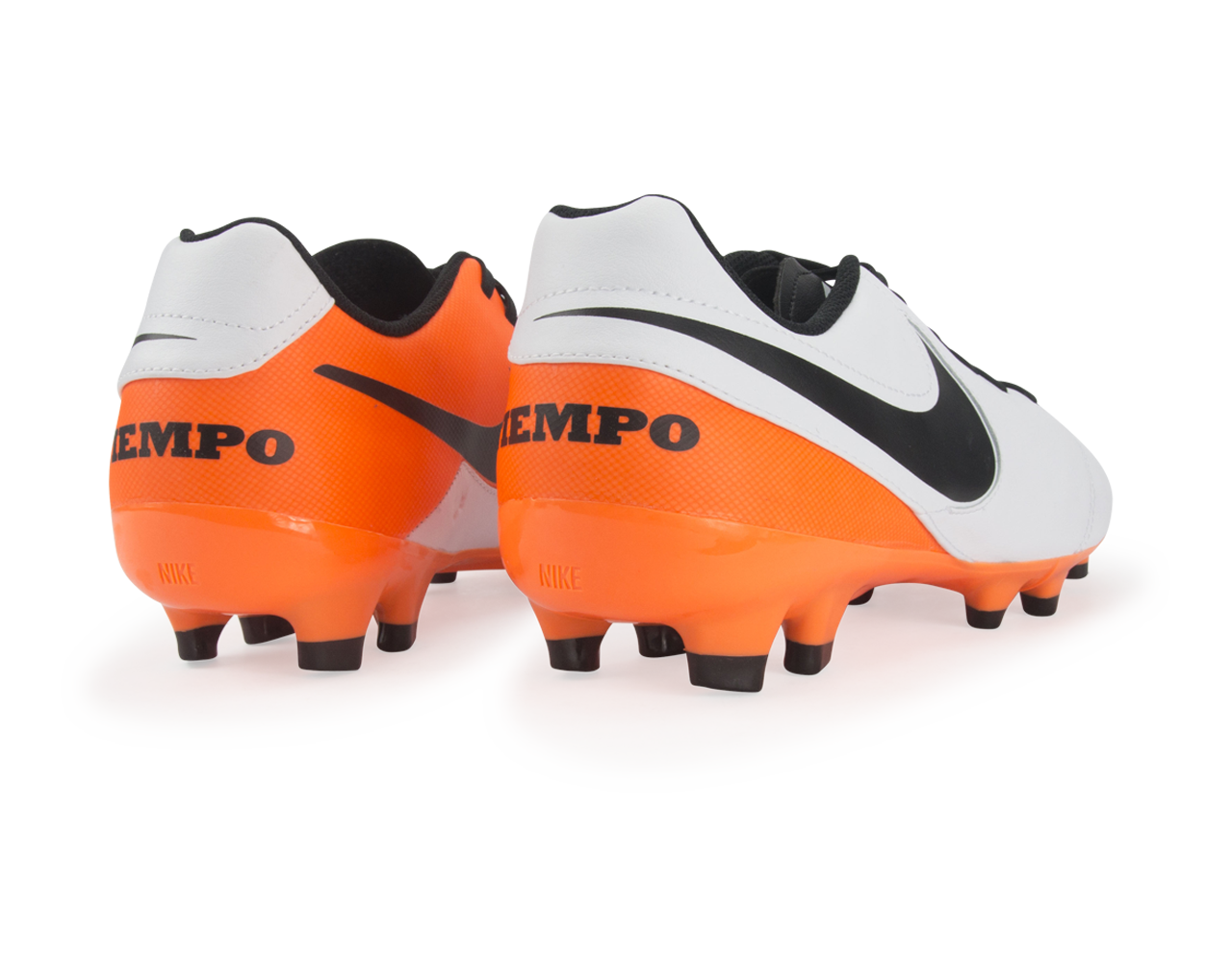 Nike Men's Tiempo Genio Leather FG White/Black/Total Orange