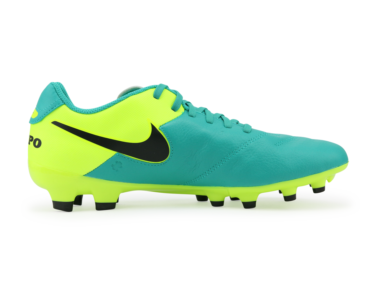 Nike Men's Tiempo Genio Leather FG Clear Jade/Black/Volt