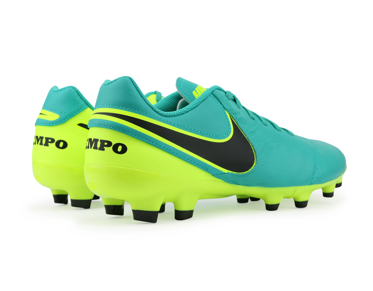 Nike Men's Tiempo Genio Leather FG Clear Jade/Black/Volt