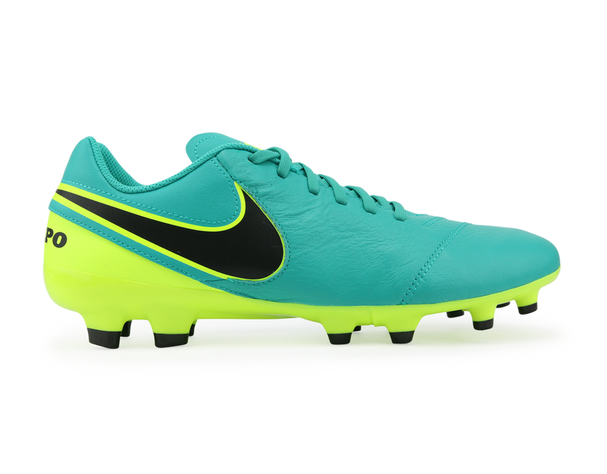 Nike Men's Tiempo Genio Leather FG Clear Jade/Black/Volt