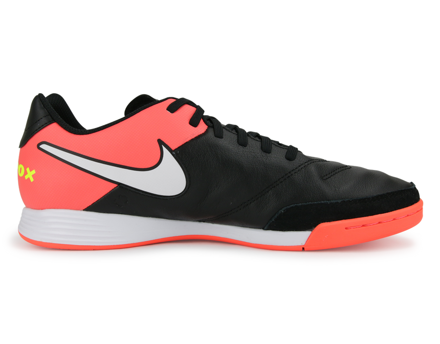 Nike Men's TiempoX Genio II Indoor Shoes Black/White/Hyper Orange/Volt
