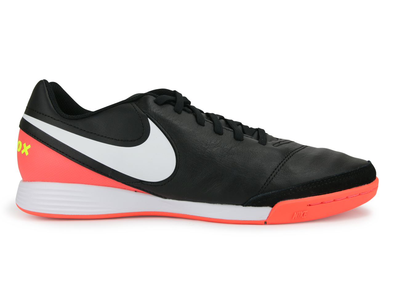 Nike Men's TiempoX Genio II Indoor Shoes Black/White/Hyper Orange/Volt