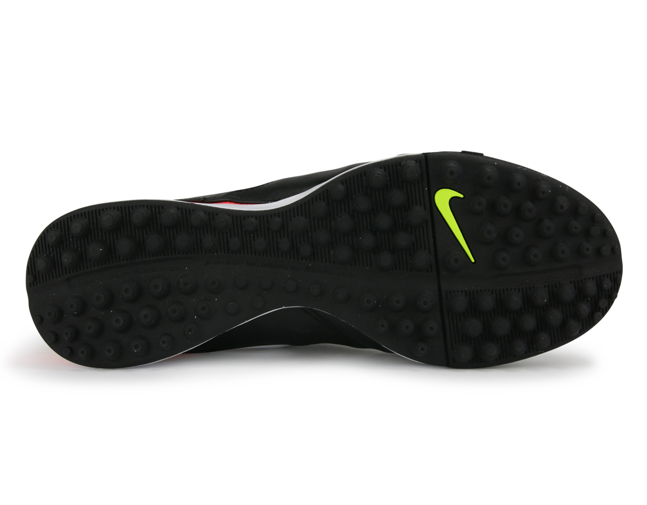 Nike Men's TiempoX Genio II Turf Shoes Black/White/Hyper Orange/Volt