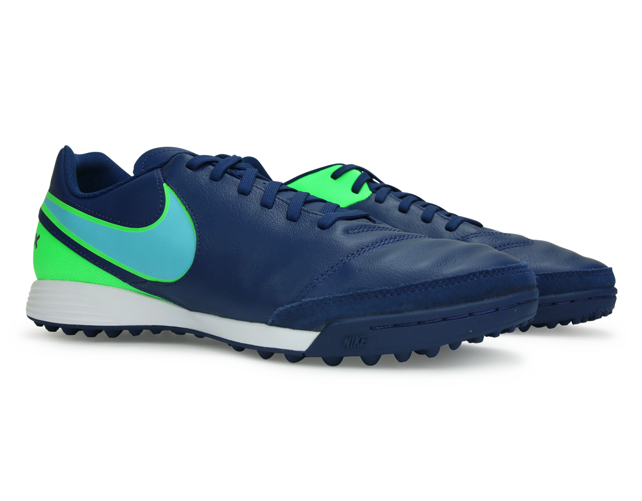 Nike Men's TiempoX Genio II Turf Shoes Costal Blue/Polarized Blue/Rage Green