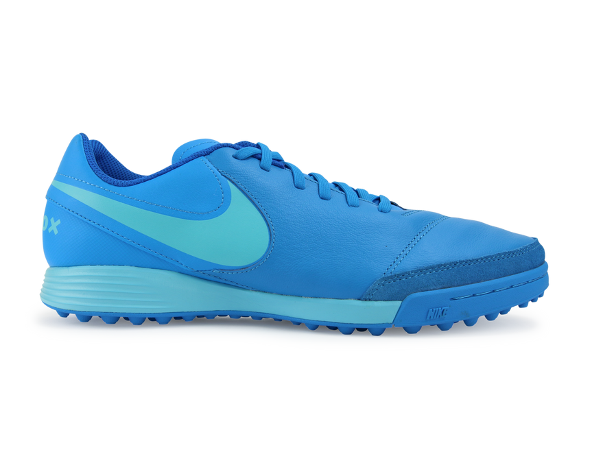 Nike Men's Tiempo Genio II Turf Soccer Shoes Blue Glow/Polarized Blue/Soar