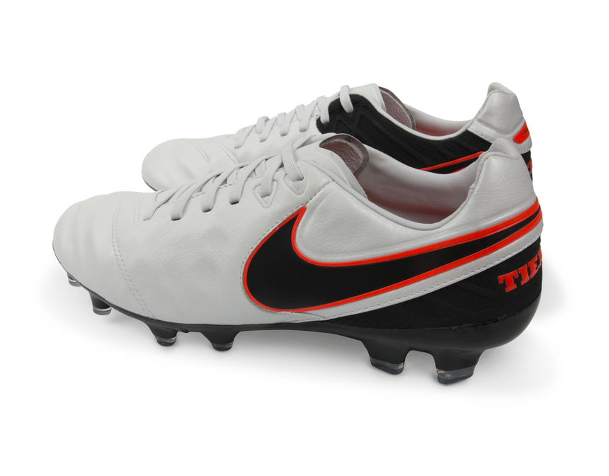 Nike Men's Tiempo Legacy II FG Pure Platinum/Black/Hyper Orange