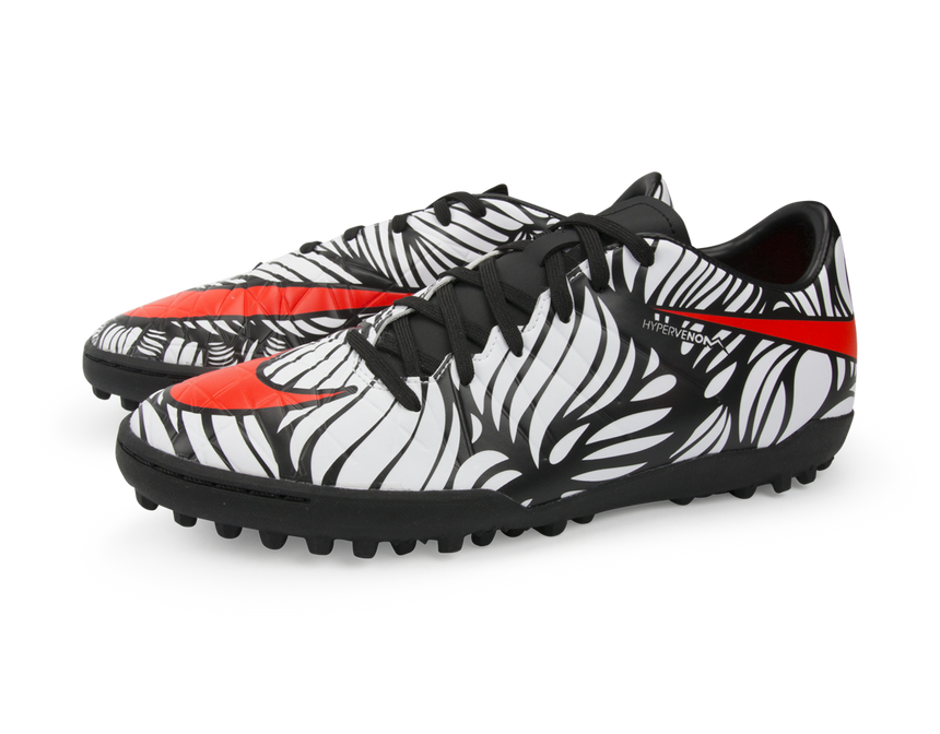 Nike Men's Hypervenom Phelon II NJR Turf Soccer Shoes Black/Bright Crimson/White