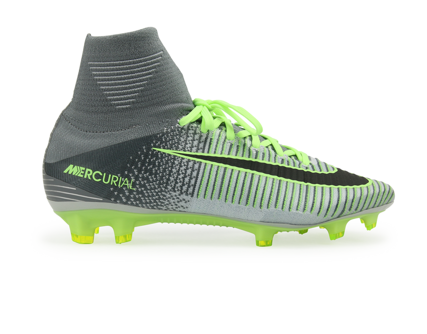 Nike Men's Mercurial Superfly V FG Pure Platinum/Black/Ghost Green
