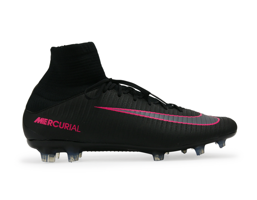 Nike Kids Mercurial Superfly V FG Black/Black/Pink Blast