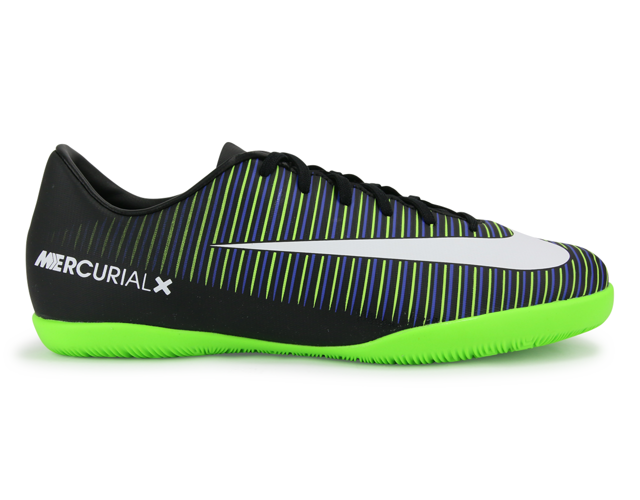 Nike Kids MercurialX Vapor VI Indoor Shoes Black/White/Electric Green