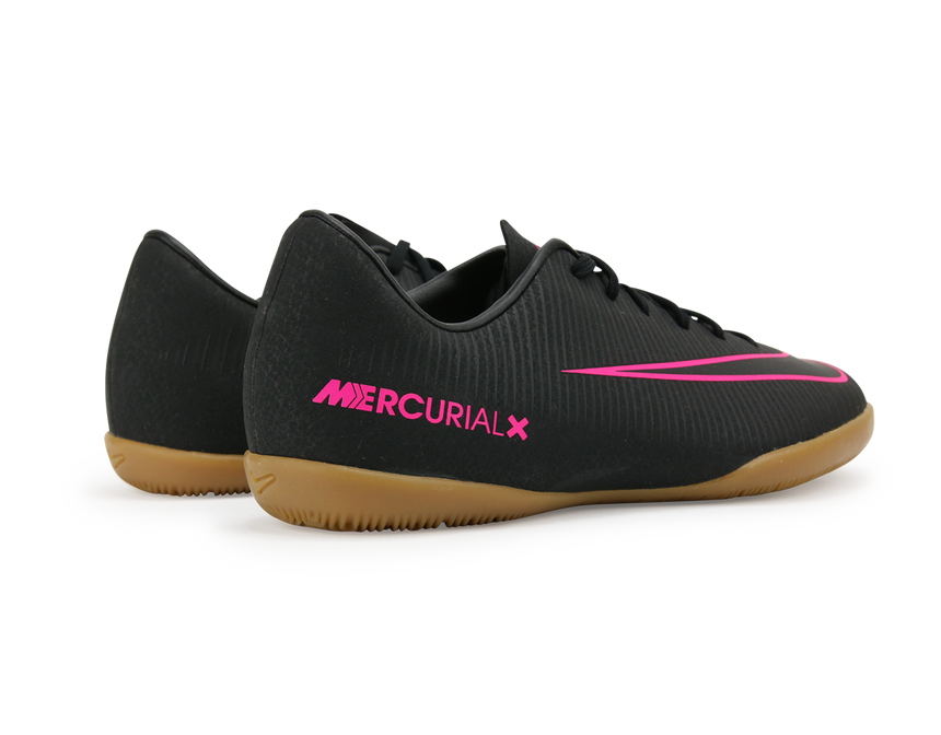 Nike Kids MercurialX Vapor XI Indoor Soccer Shoes Black/Black/Pink Blast
