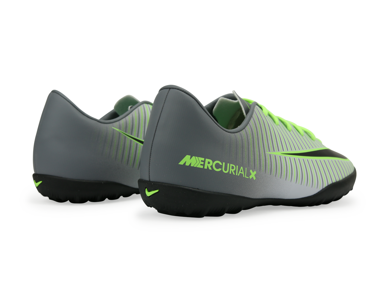 Nike Kids Mercurial Vapor XI Turf Soccer Shoes Pure Platinum/Black/Ghost Green