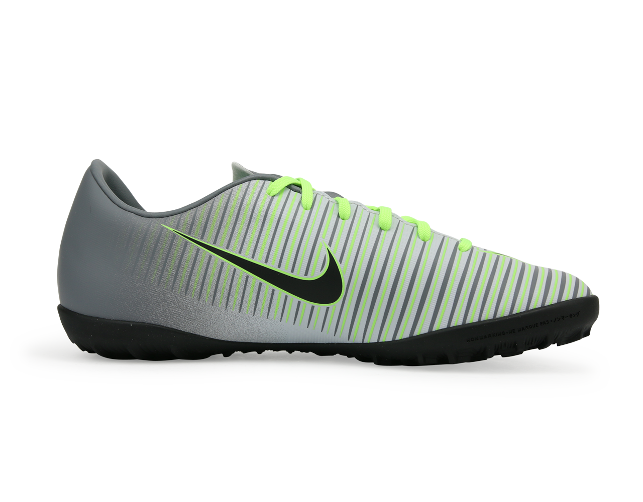 Nike Kids Mercurial Vapor XI Turf Soccer Shoes Pure Platinum/Black/Ghost Green