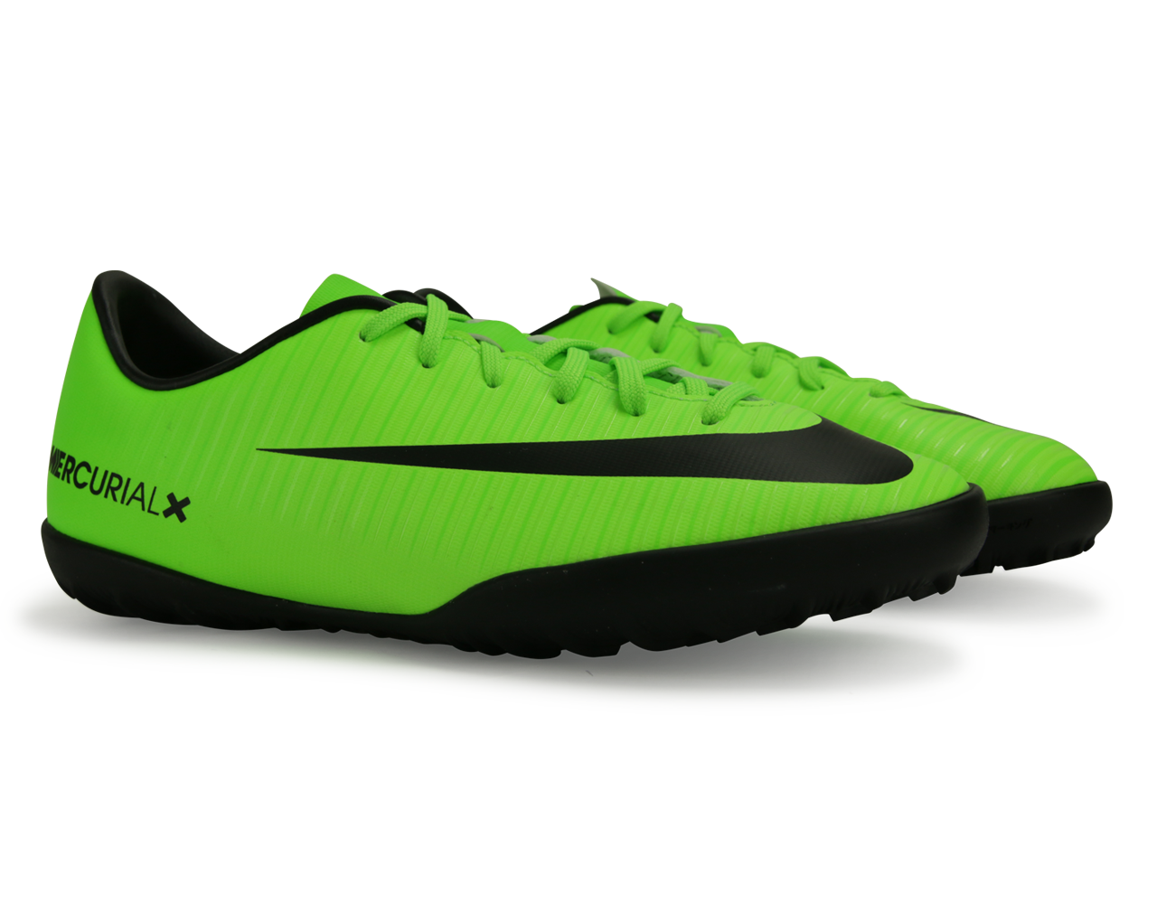 Nike Kids MercurialX Victory VI Turf Soccer Shoes Electric Green/Black/Flash Lime