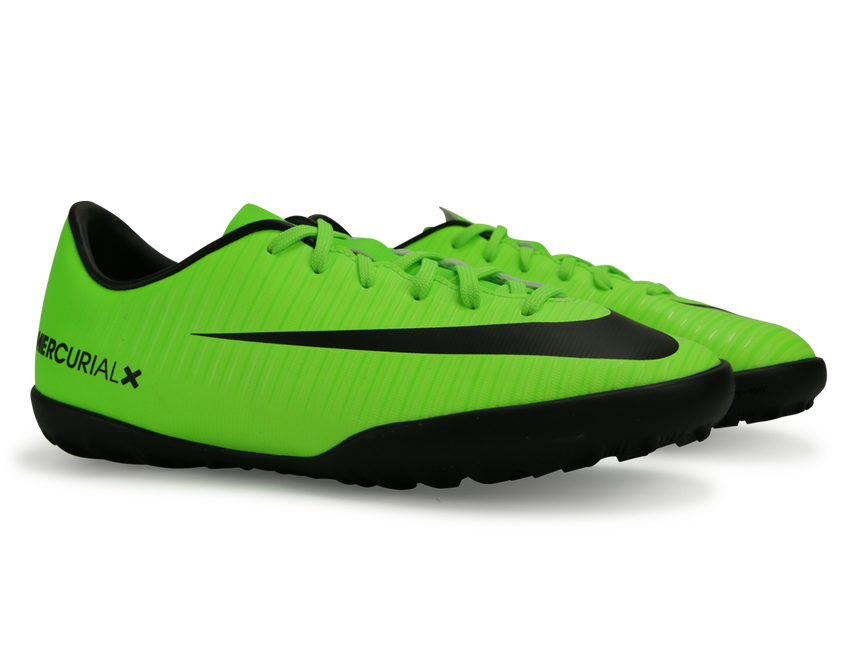 Nike Kids MercurialX Victory VI Turf Soccer Shoes Electric Green/Black/Flash Lime