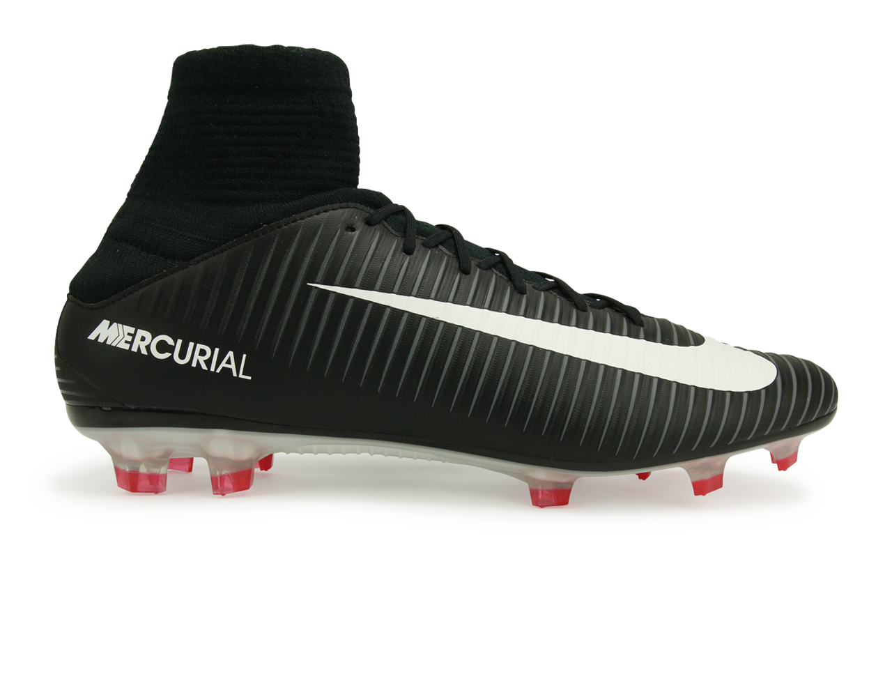 Nike Men's Mercurial Veloce III Dynamic Fit FG Black/White/Dark Grey/University Red