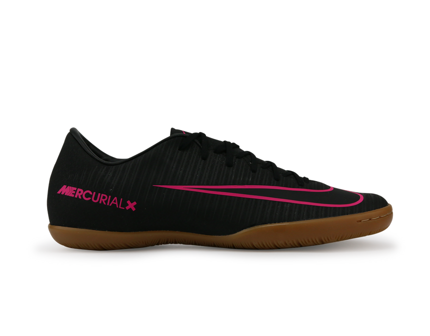 Nike Men's MercurialX Victory VI Indoor Soccer Shoes Black Pink/Blast Gum/Light Brown