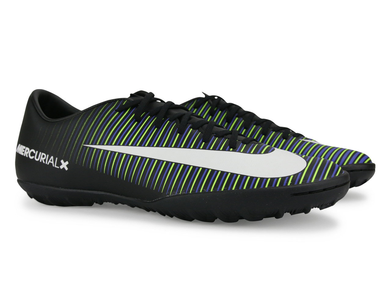 Nike Men's MercurialX Victory VI Turf Shoes Black/White/Electric Green