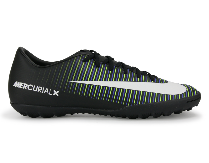 Nike Men's MercurialX Victory VI Turf Shoes Black/White/Electric Green