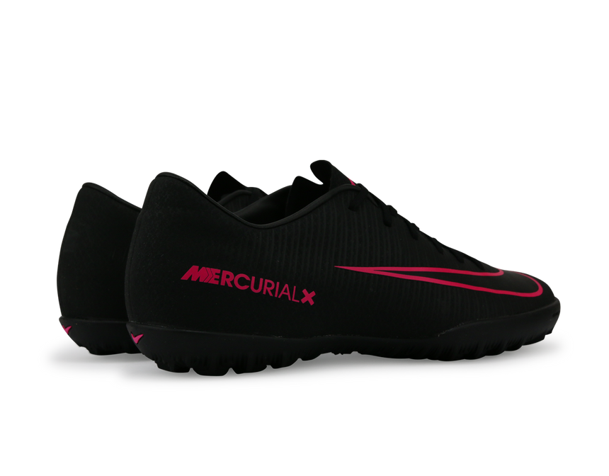 Nike Men's MercurialX Victory VI Turf Soccer Shoes Black/Black/Pink Blast