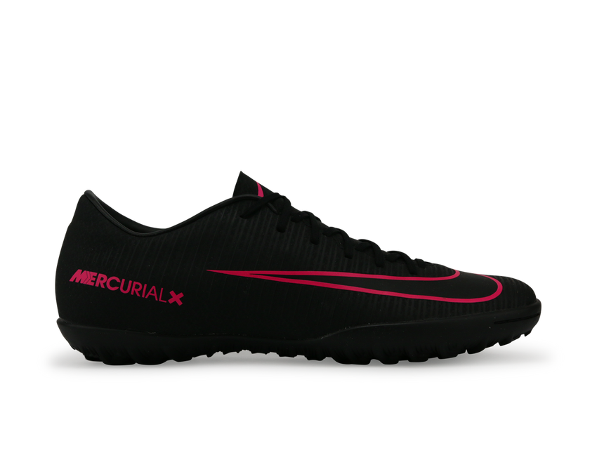 Nike Men's MercurialX Victory VI Turf Soccer Shoes Black/Black/Pink Blast