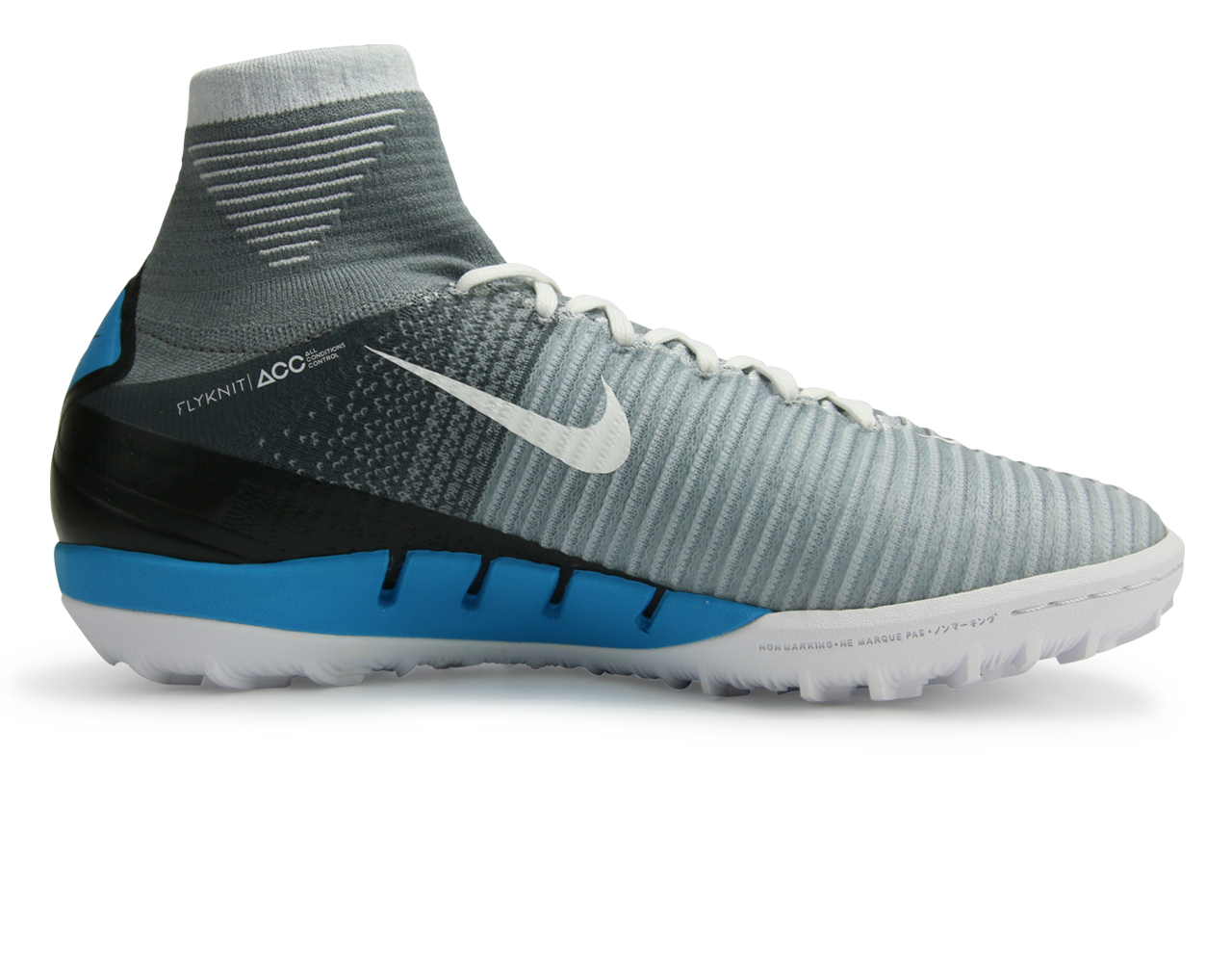 Nike Men's MercurialX Proximo II Dynamic Fit Turf Soccer Shoes Wolf Grey/White/Pure Platinum