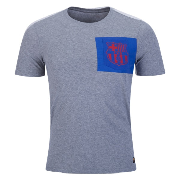 Nike Men's FC Barcelona Tee Dark Grey Heather/Game Royal