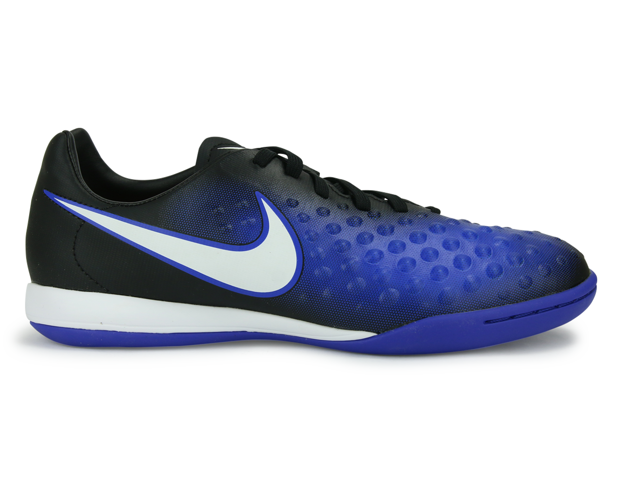 Nike Kids MagistaX Opus Indoor Soccer Shoes Black/White/Paramount Blue