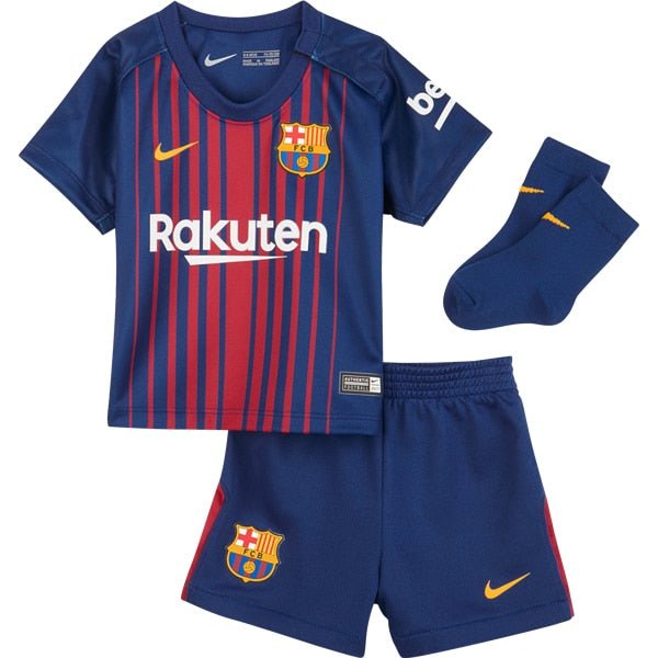Nike Infant FC Barcelona 17/18 Home Mini Kit Deep Royal Blue/University Gold