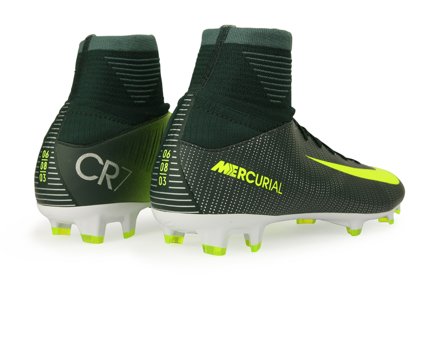 Nike Kids Mercurial Superfly V CR7 FG Seaweed/Volt/Hasta/White
