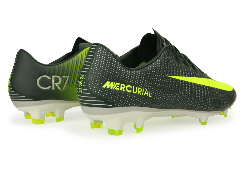 Nike Men's Mercurial Vapor XI CR7 FG Seaweed/Volt/Hasta/White