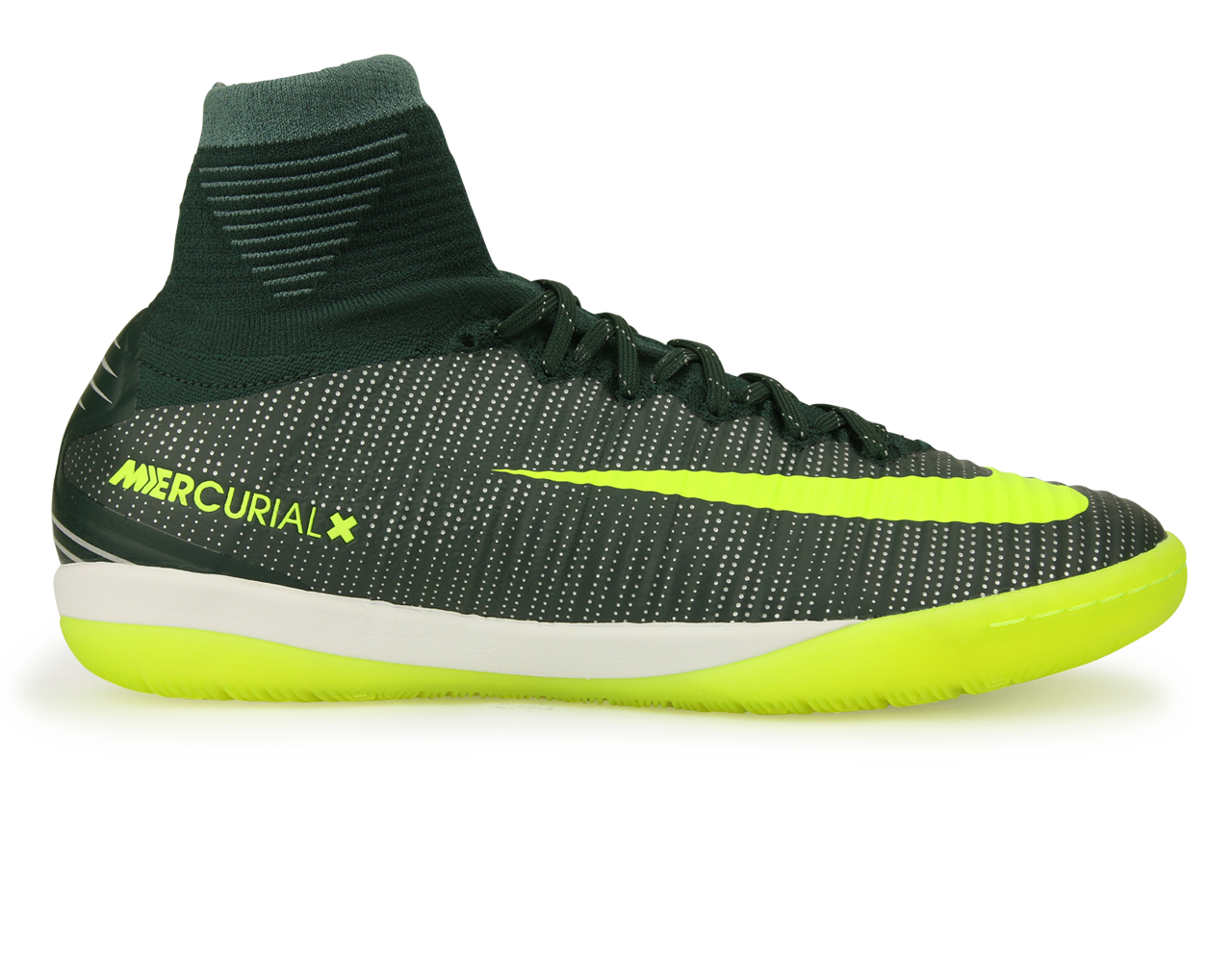 Nike Men's MercurialX Proximo II CR7 Indoor Soccer Shoes Seaweed/Volt/Hasta/White