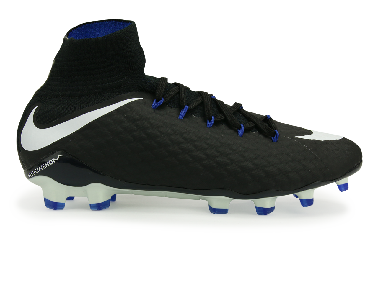 Nike Men's Hypervenom Phatal III Dynamic Fit FG Black/White/Game Royal