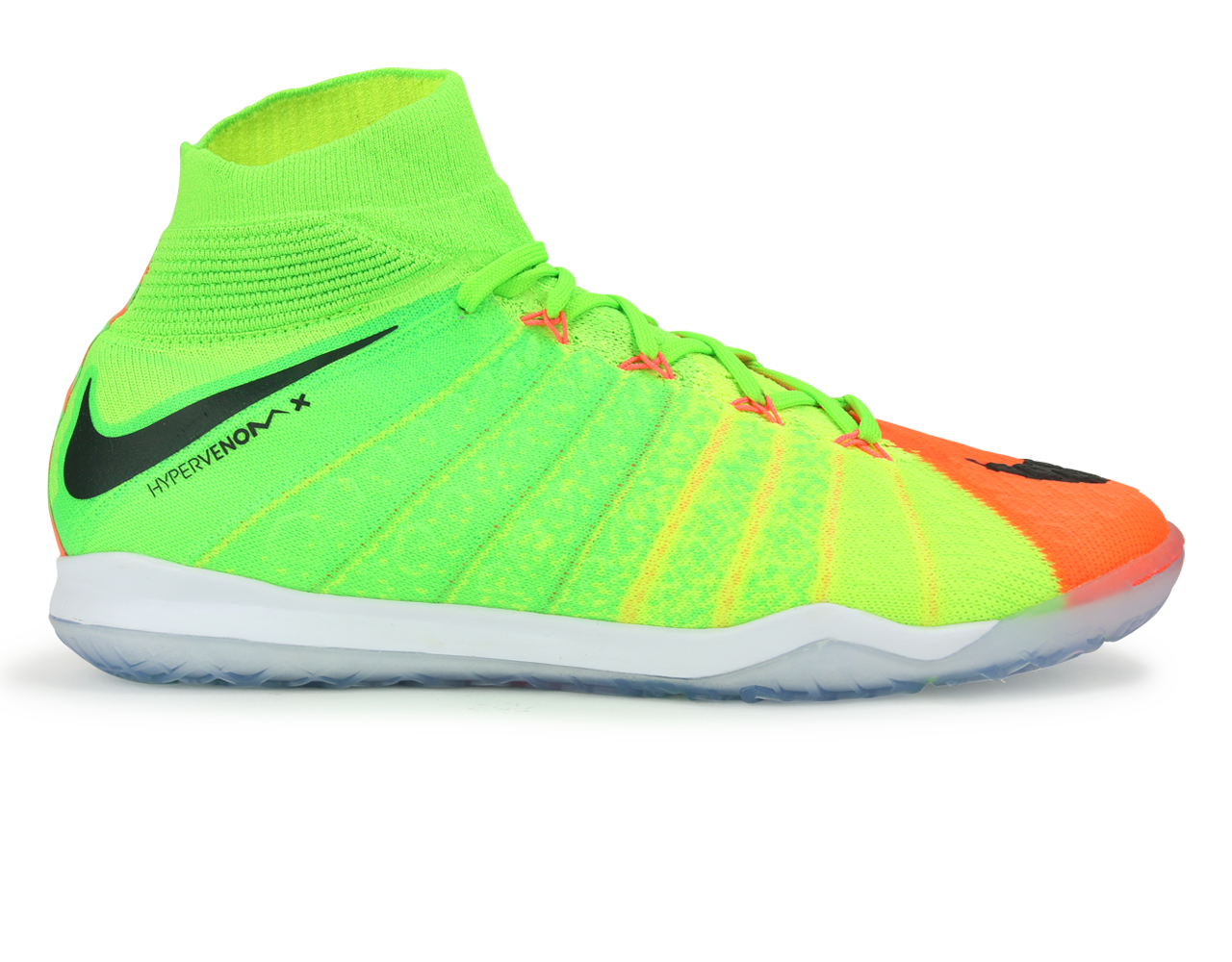 Nike Men's HypervenomX Proximo II Dynamic Fit Indoor Soccer Shoes Electric Green/Black/Hyper Orange