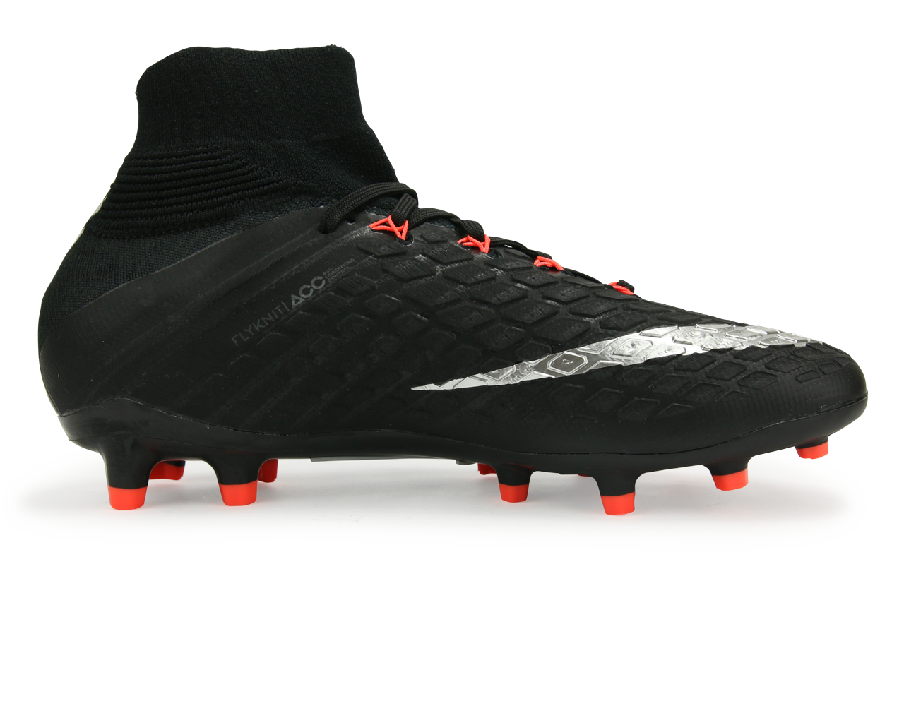 Nike Kids Hypervenom Phantom III Dynamic Fit FG Black/Metalic Silver/Anthracite