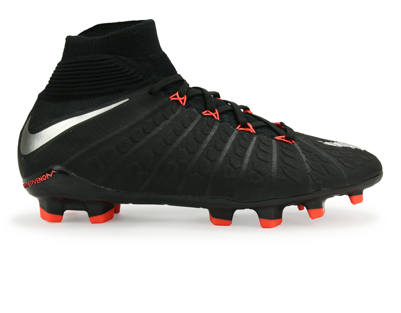 Nike Kids Hypervenom Phantom III Dynamic Fit FG Black/Metalic Silver/Anthracite