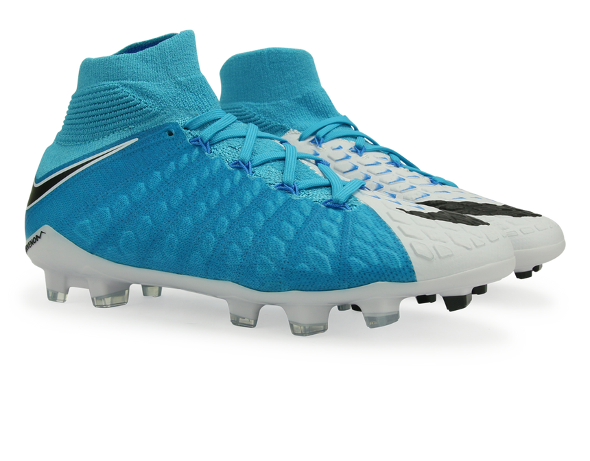 Nike Kids Hypervenom Phantom III Dynamic Fit FG White/Blue/Photo Blue