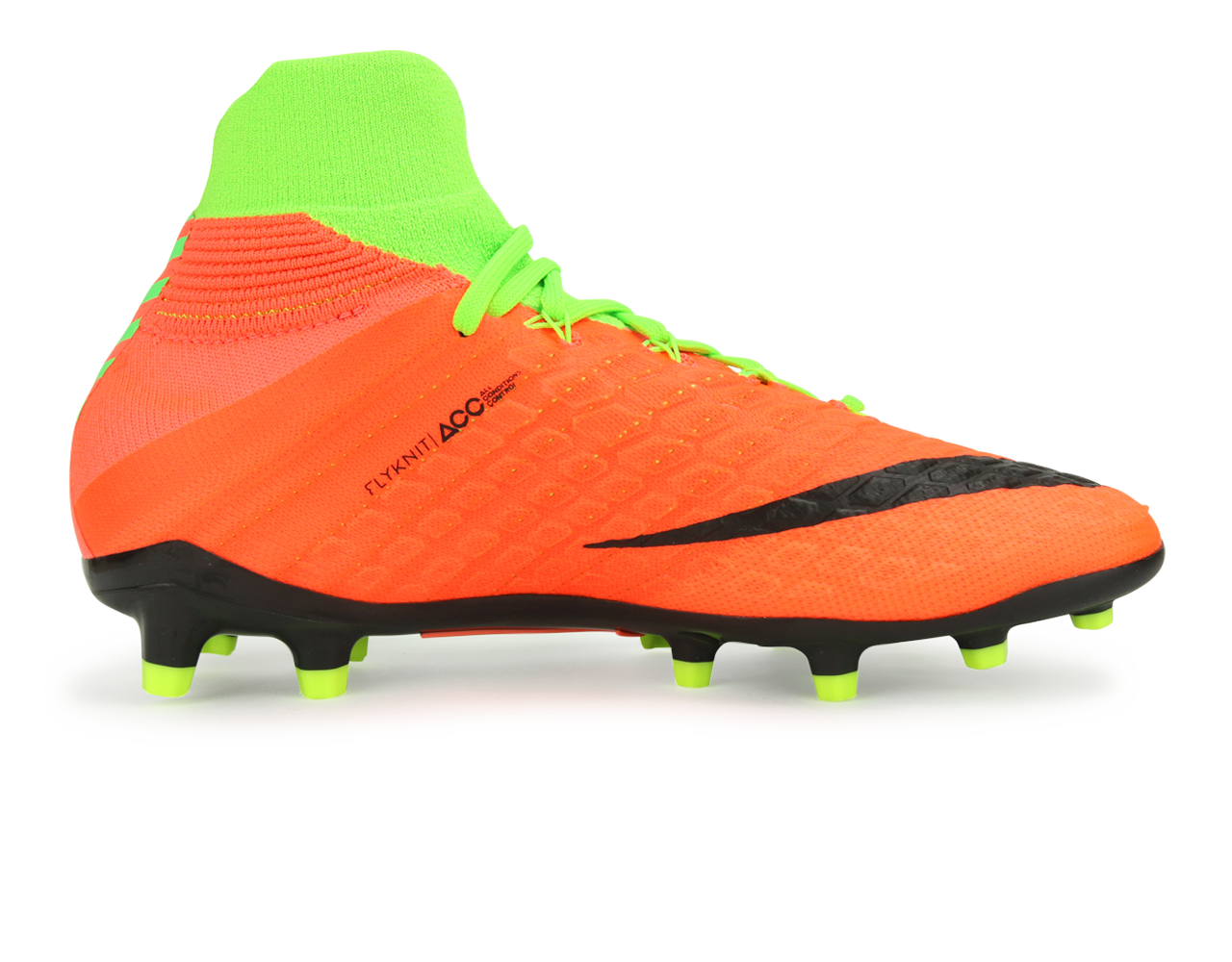 Nike Kids Hypervenom Phantom III Dynamic Fit FG Electric Green/Black/Hyper Orange