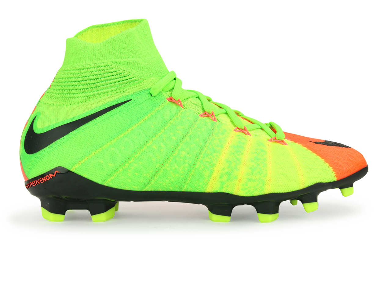 Nike Kids Hypervenom Phantom III Dynamic Fit FG Electric Green/Black/Hyper Orange